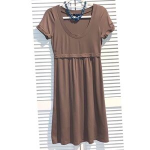 Boden midi short sleeve brown Women’s Dress small